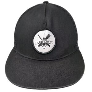 Traeger Trucker Hat Black White OS Shop Class Patch Mesh Snapback Adjustable
